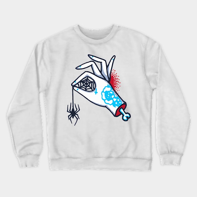 Spider Hand Crewneck Sweatshirt by Brieana